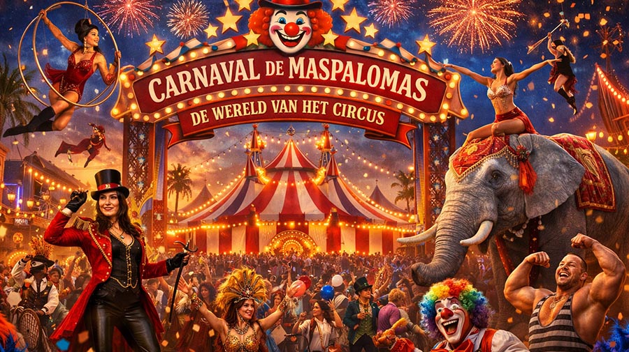 Maspalomas bereidt zich onder de betovering van “De Wereld van het Circus” voor op de grote start van zijn carnaval